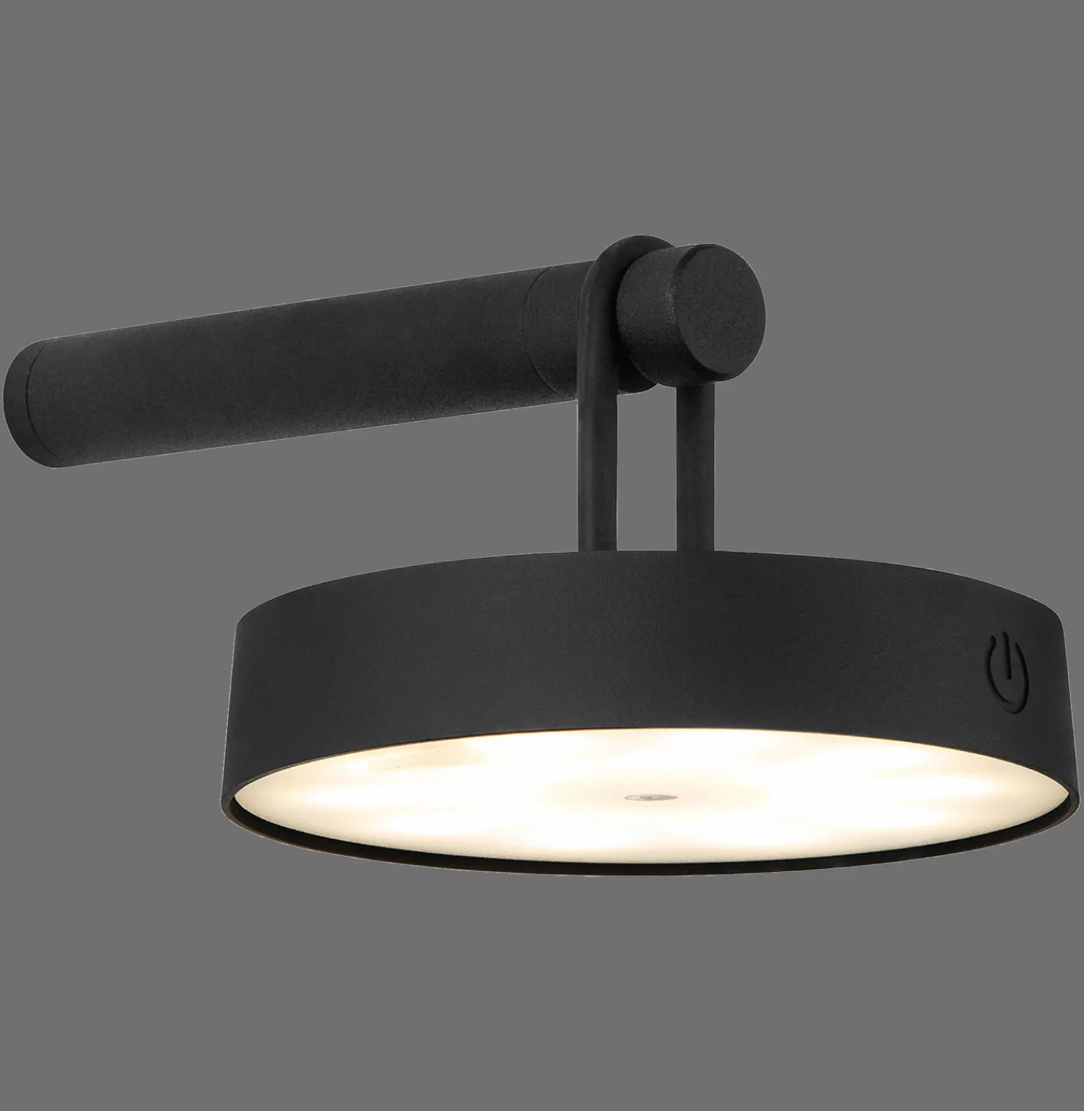 JUST LIGHT. Aplique de pared LED Arma, plástico negro IP44