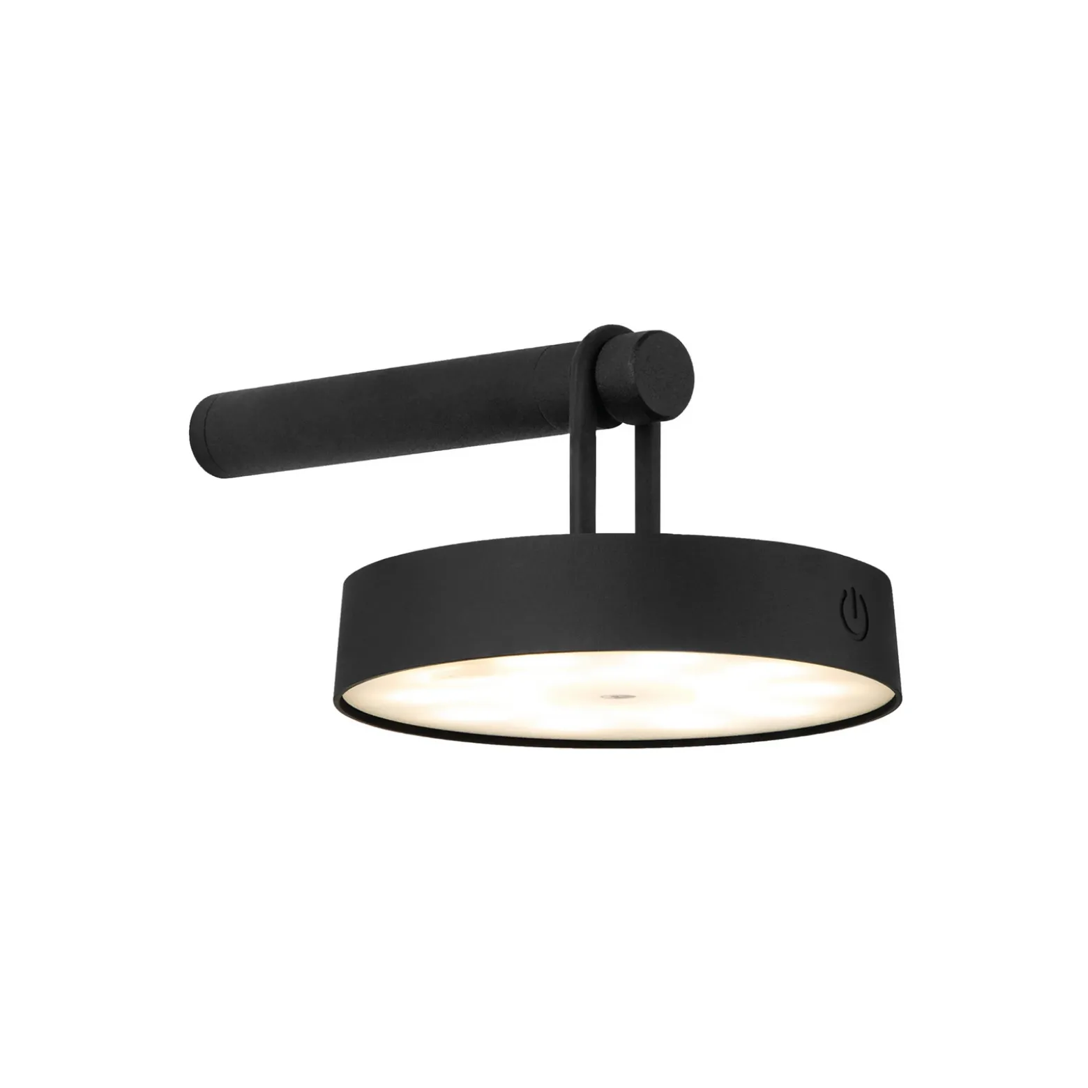 JUST LIGHT. Aplique de pared LED Arma, plástico negro IP44