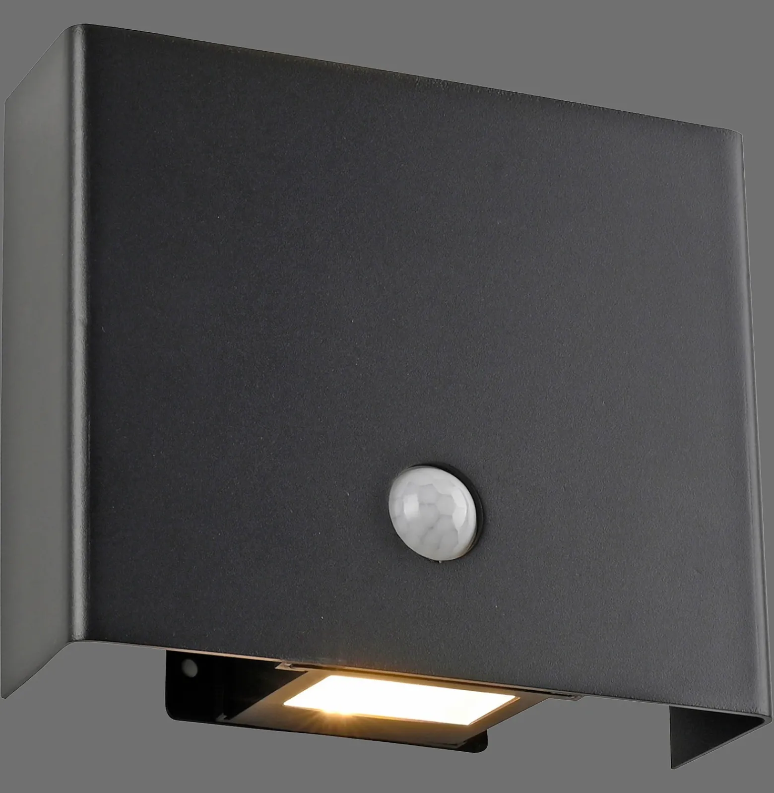 JUST LIGHT. Aplique para exterior Amin, batería recargable aluminio negro