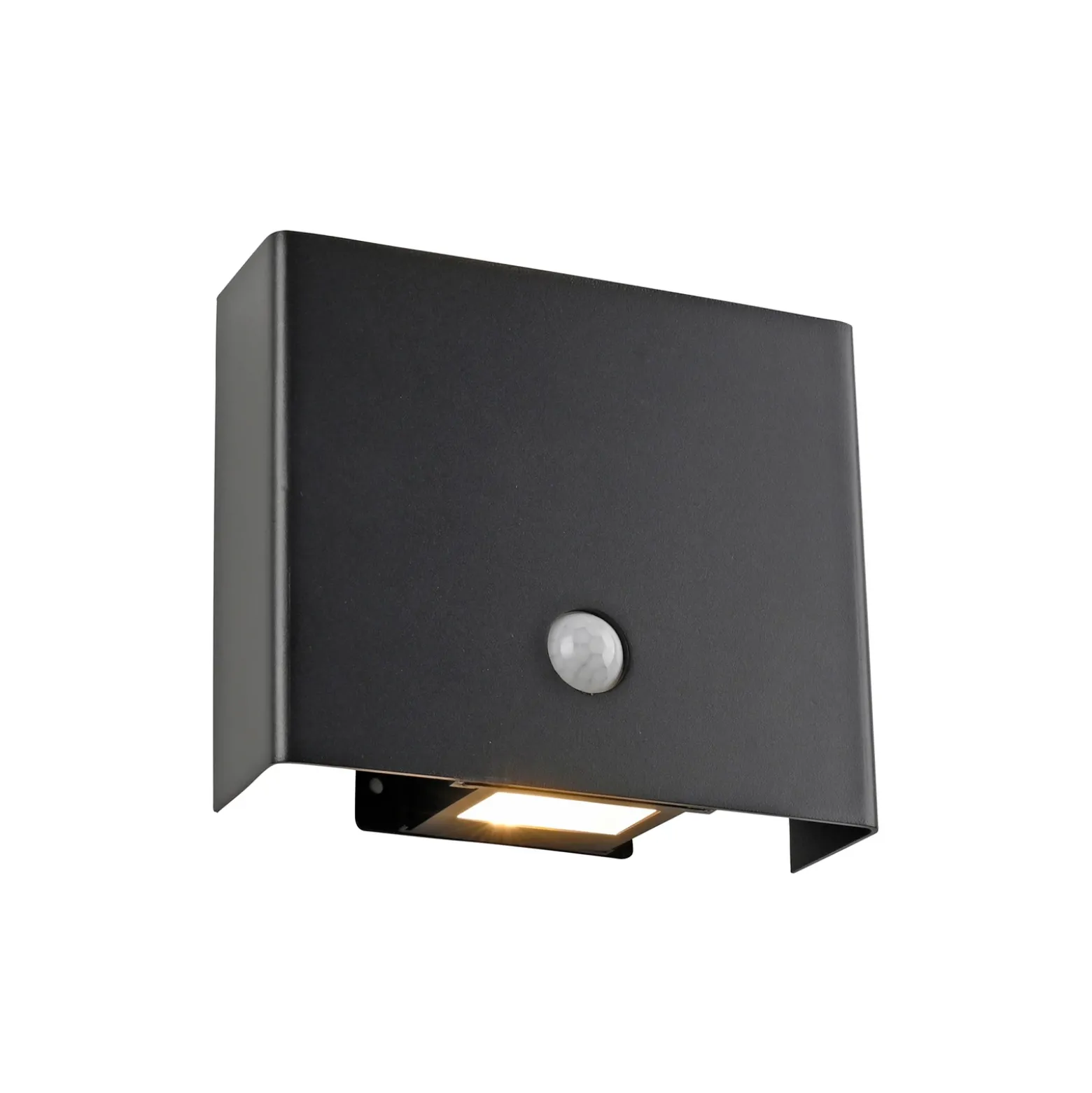 JUST LIGHT. Aplique para exterior Amin, batería recargable aluminio negro