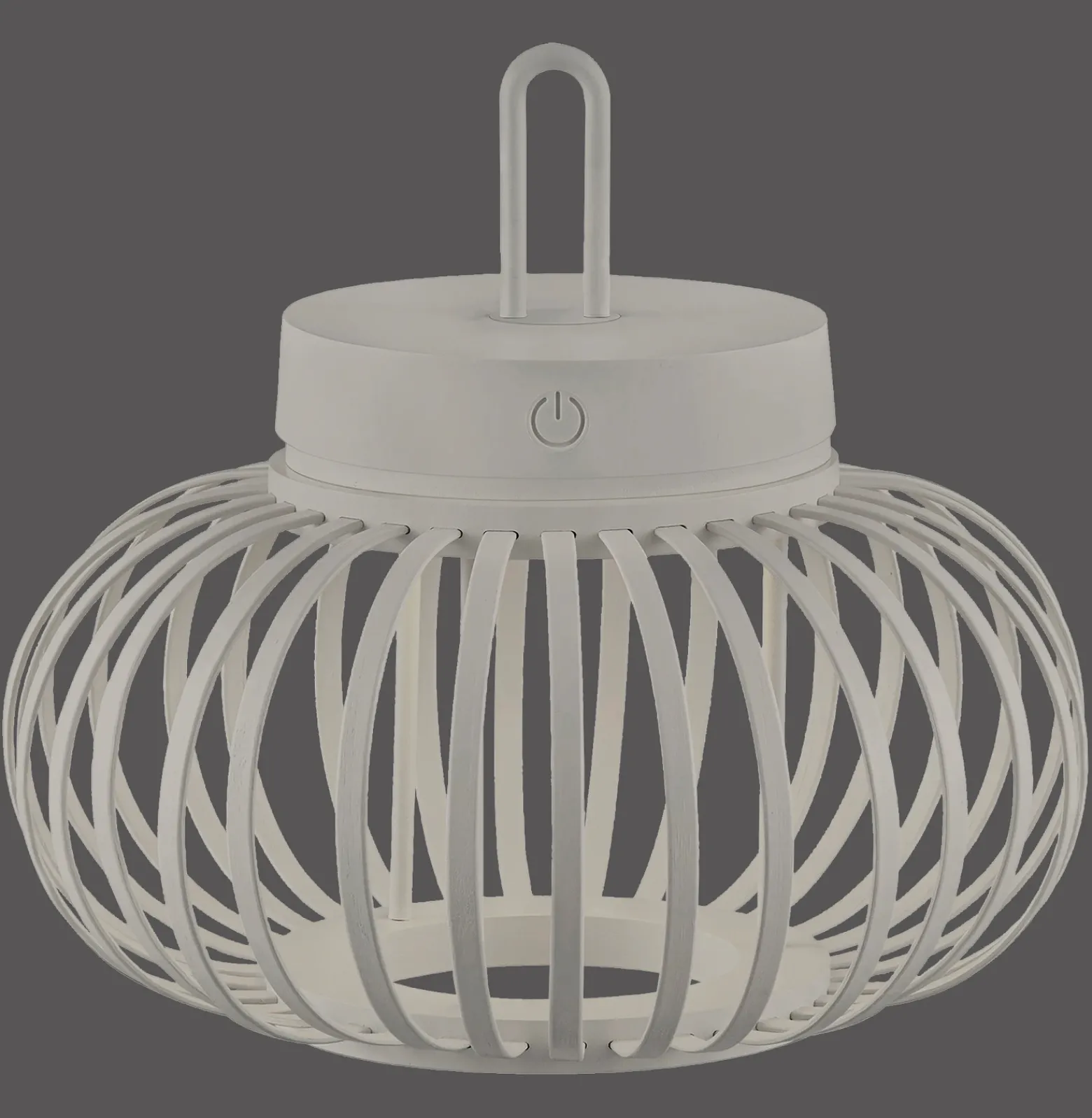 JUST LIGHT. Lámpara de mesa LED recargable Akuba gris-beige 22cm bambú