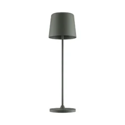 Kaami lámpara de mesa LED recargable, atenuable, gris mate