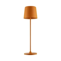 Kaami lámpara de mesa LED recargable, atenuable naranja mate
