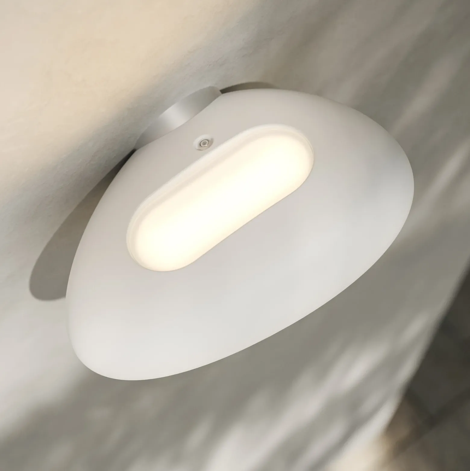 Karman aplique LED para exterior Flò blanco 16 x 12 cm resina IP55