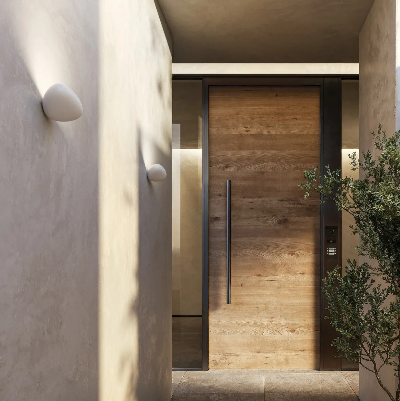 Karman aplique LED para exterior Flò blanco 16 x 12 cm resina IP55
