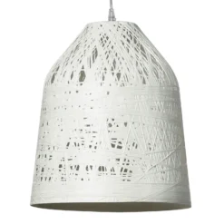 Karman Black Out lámpara colgante exterior, Ø 50 cm, blanco