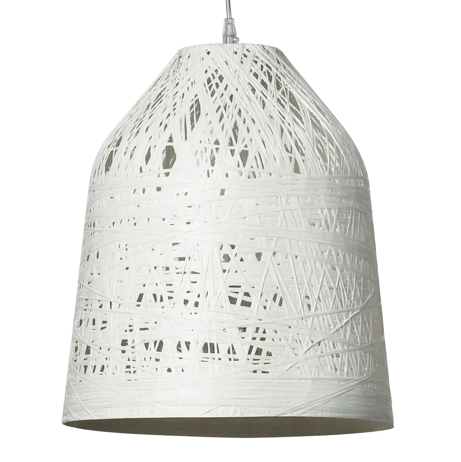 Karman Black Out lámpara colgante exterior, Ø 50 cm, blanco