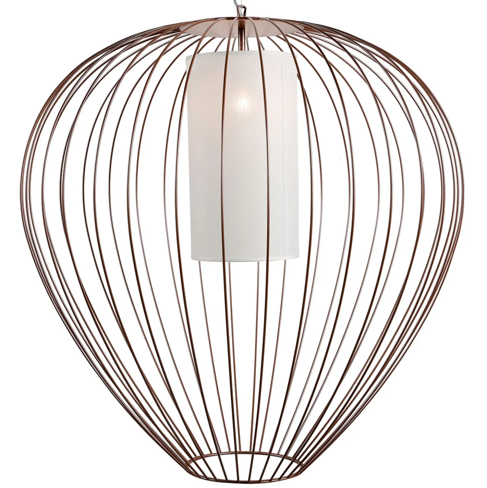 Karman Cell - lámpara colgante jaula Ø84cm, bronce