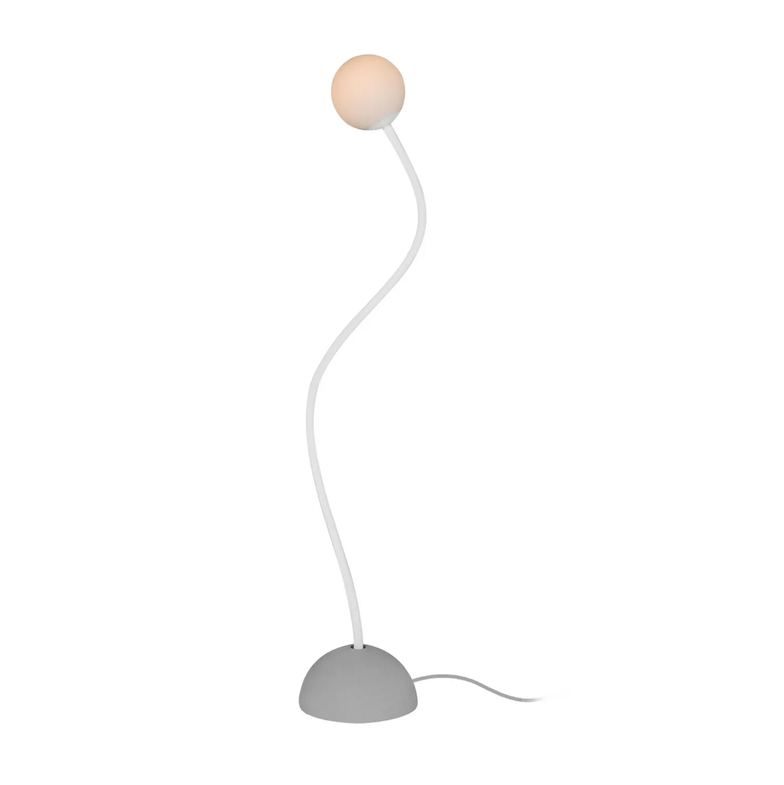 Karman lámpara de pie exterior Moony, blanco, Ø 15 cm, altura 145 cm PMMA