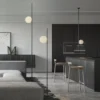 Karman lámpara de techo para exterior Atmosphere negro 178 cm plástico