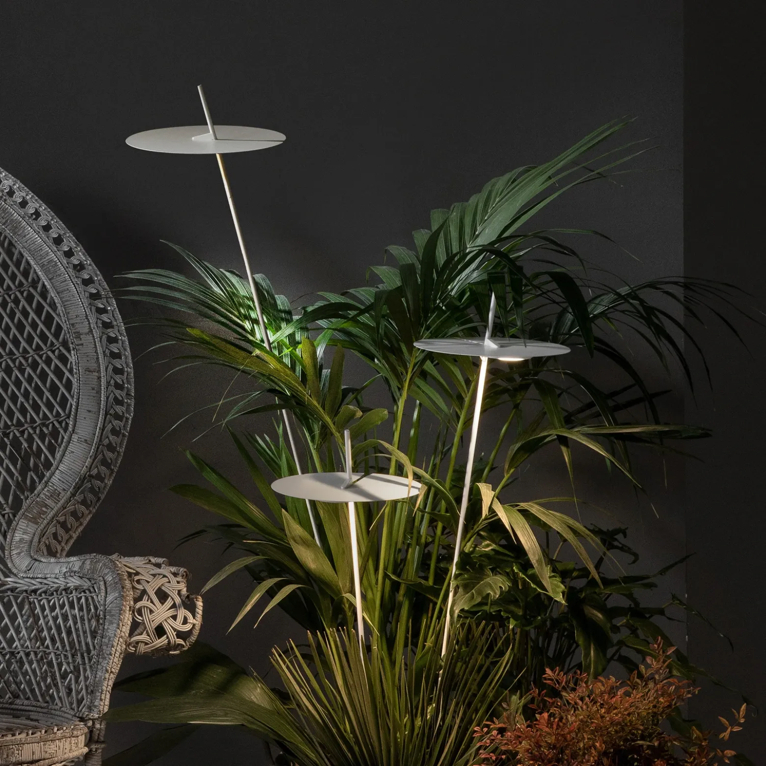 Karman Xana colgante LED fuera blanca alto 73cm