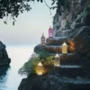 Kartell Lantern lámpara de mesa LED, lila IP54