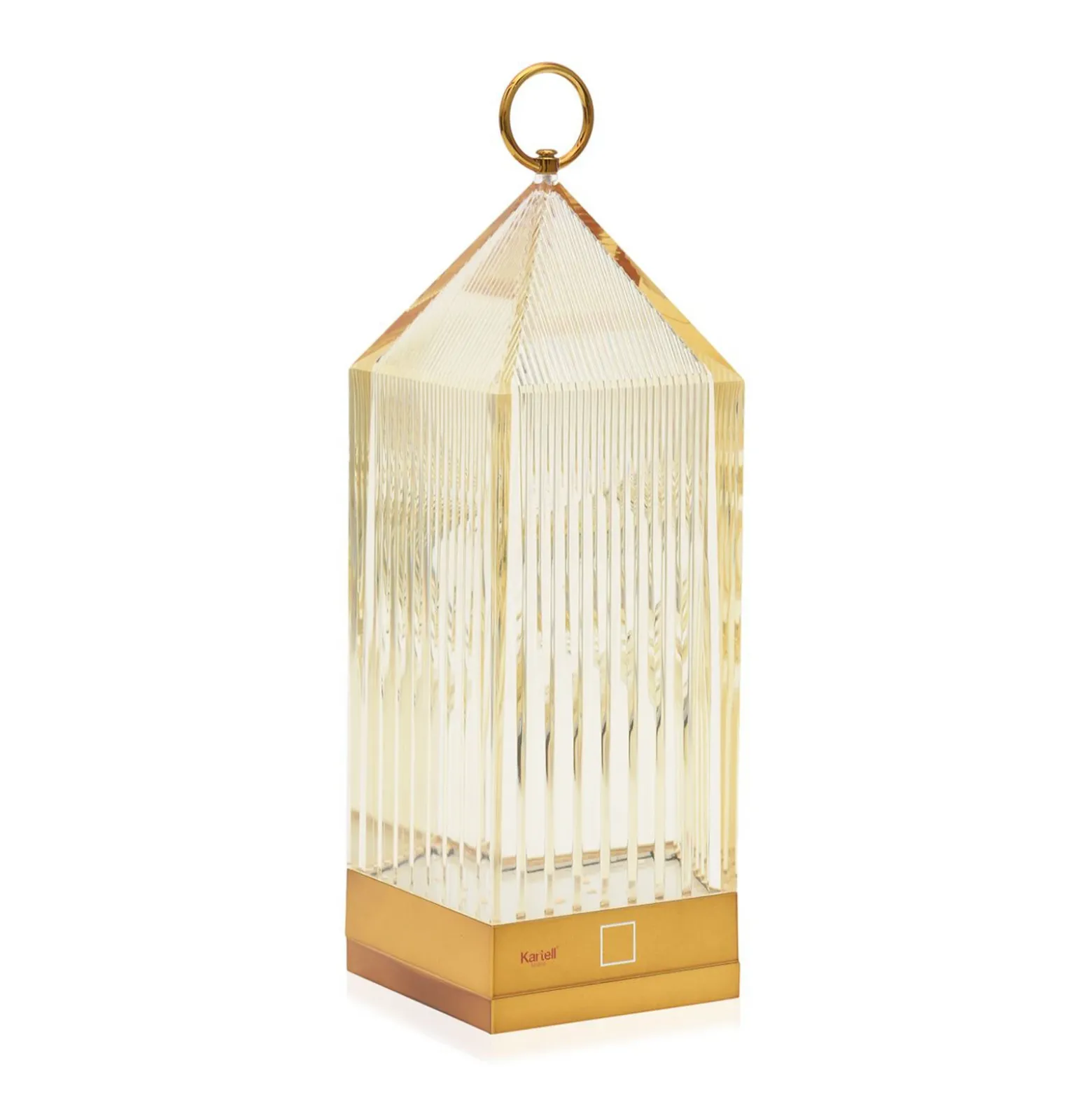 Kartell Lantern lámpara de mesa LED, ámbar IP54