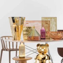 Kartell Lantern lámpara de mesa LED, ámbar IP54