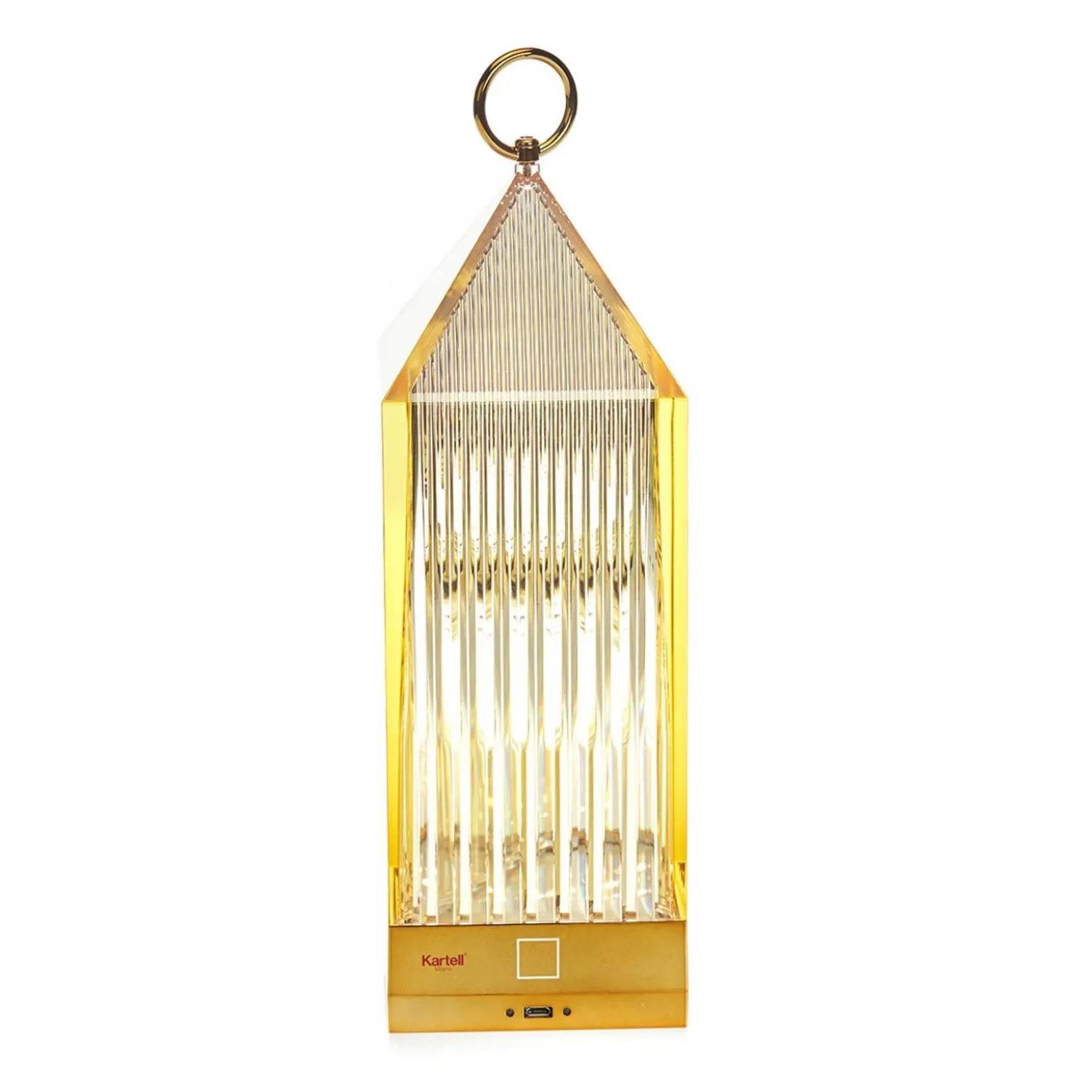 Kartell Lantern lámpara de mesa LED, ámbar IP54