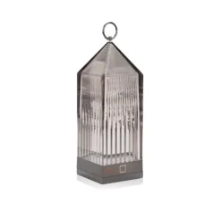 Kartell Lantern lámpara de mesa LED, gris ahumado