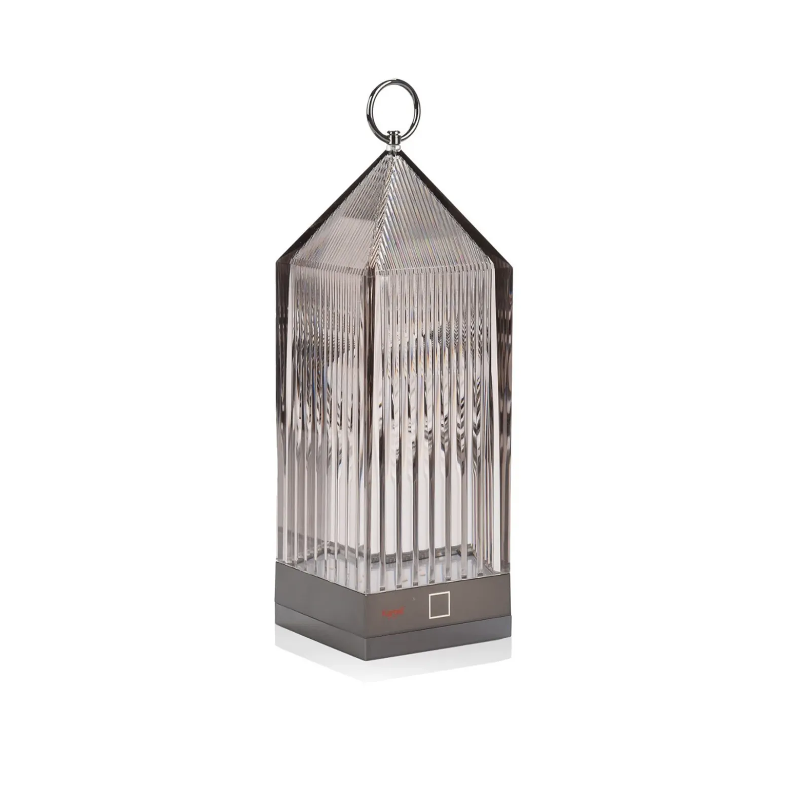 Kartell Lantern lámpara de mesa LED, gris ahumado