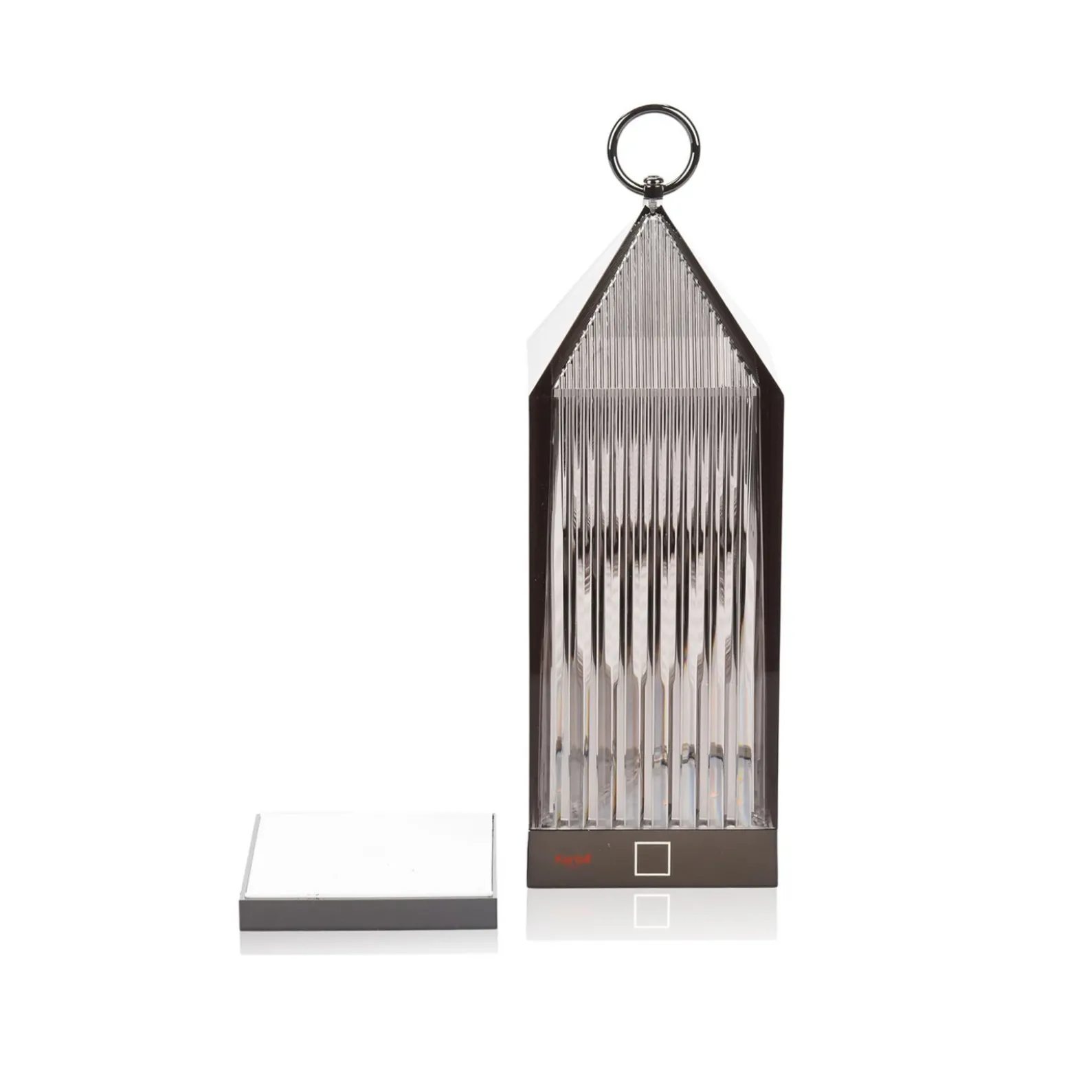 Kartell Lantern lámpara de mesa LED, gris ahumado