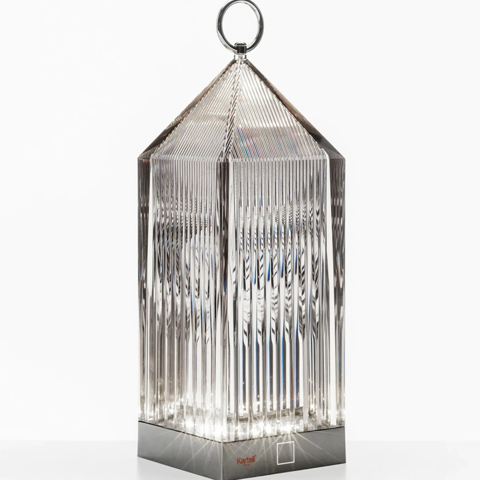 Kartell Lantern lámpara de mesa LED, gris ahumado
