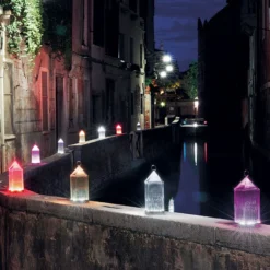 Kartell Lantern lámpara de mesa LED, gris ahumado