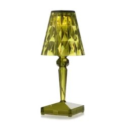 Kartell Lámpara de mesa LED recargable Battery, 26 cm, verde, IP54