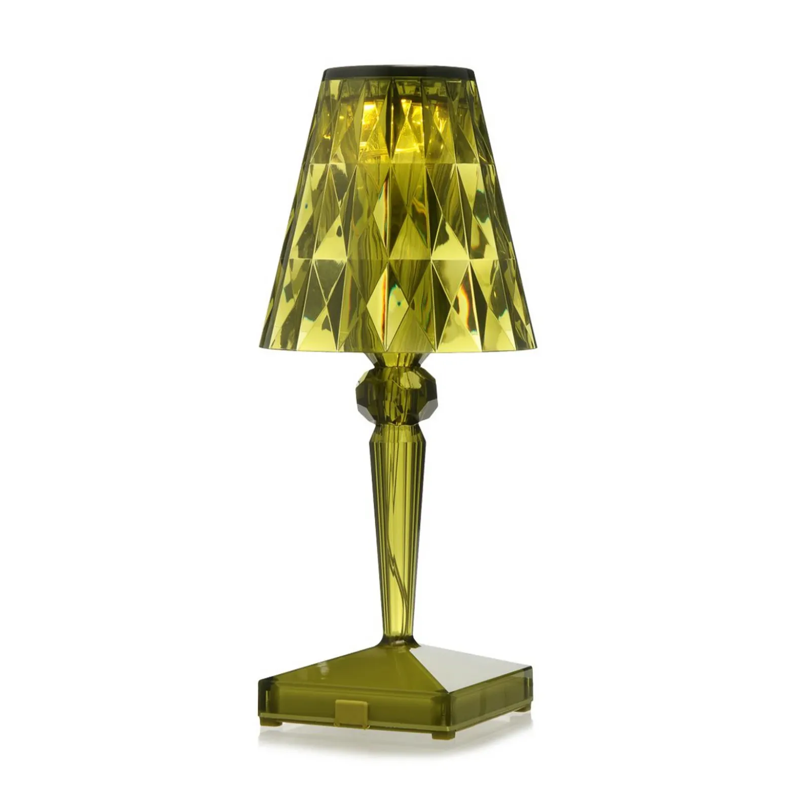 Kartell Lámpara de mesa LED recargable Battery, 26 cm, verde, IP54