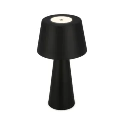 Kihi lámpara de mesa LED con batería recargable, negro