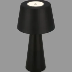 Kihi lámpara de mesa LED con batería recargable, negro