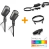 Kit de inicio STEINEL Spot C, antracita, aluminio, IP65, RGBWW