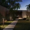 KLEWE Bolardo luminoso LED solar Keope, antracita, altura 80 cm, IP65