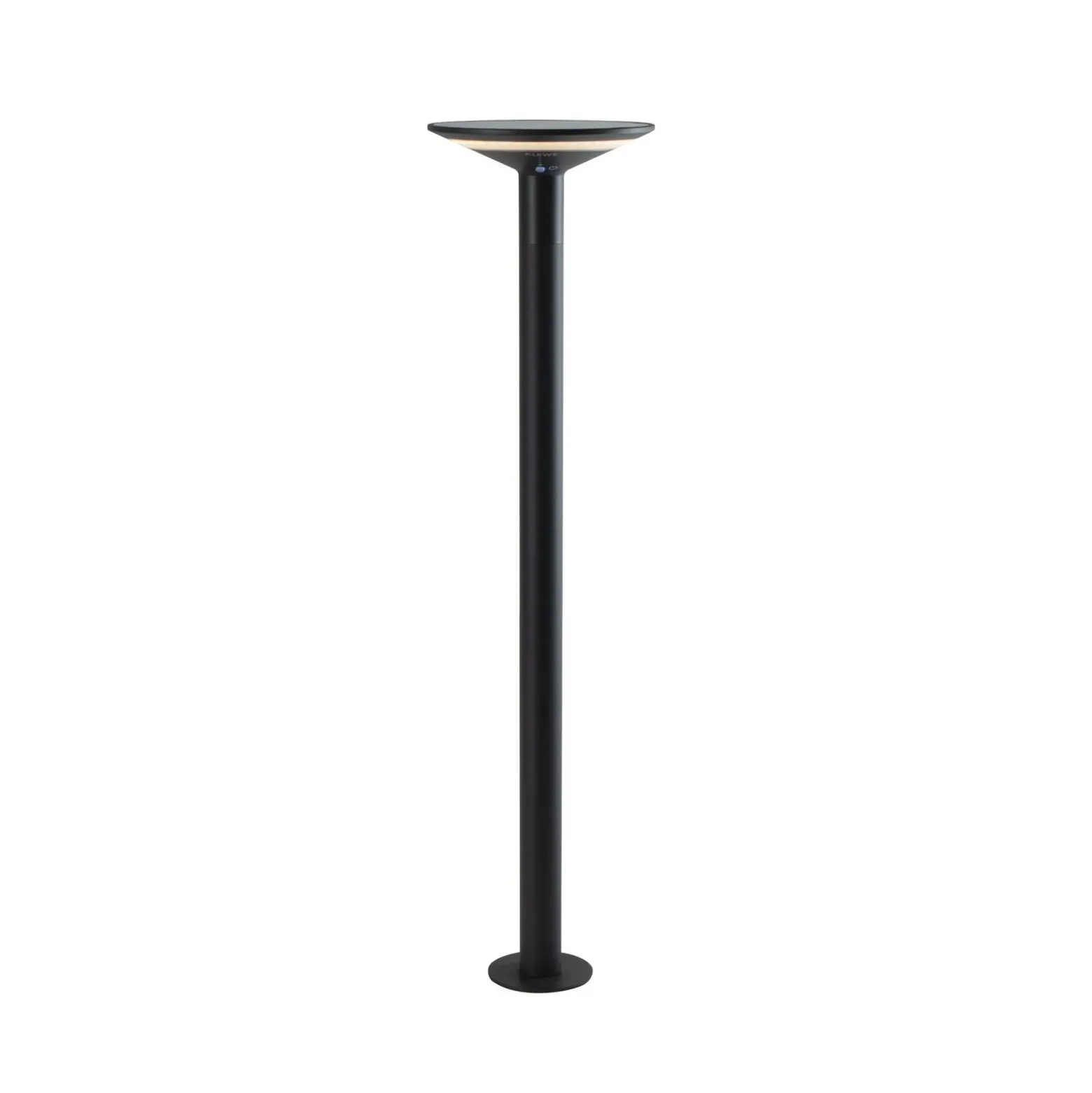 KLEWE Bolardo luminoso LED solar Keope, antracita, altura 80 cm, IP65