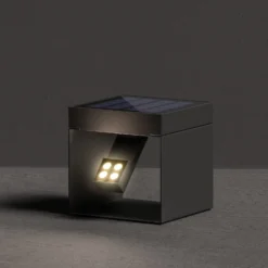 KLEWE Foco solar LED para jardín Alea antracita 15 x 15 cm IP65