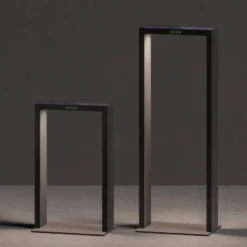 KLEWE Lámpara LED solar AXIS MINI, antracita, 40 cm, aluminio, IP65