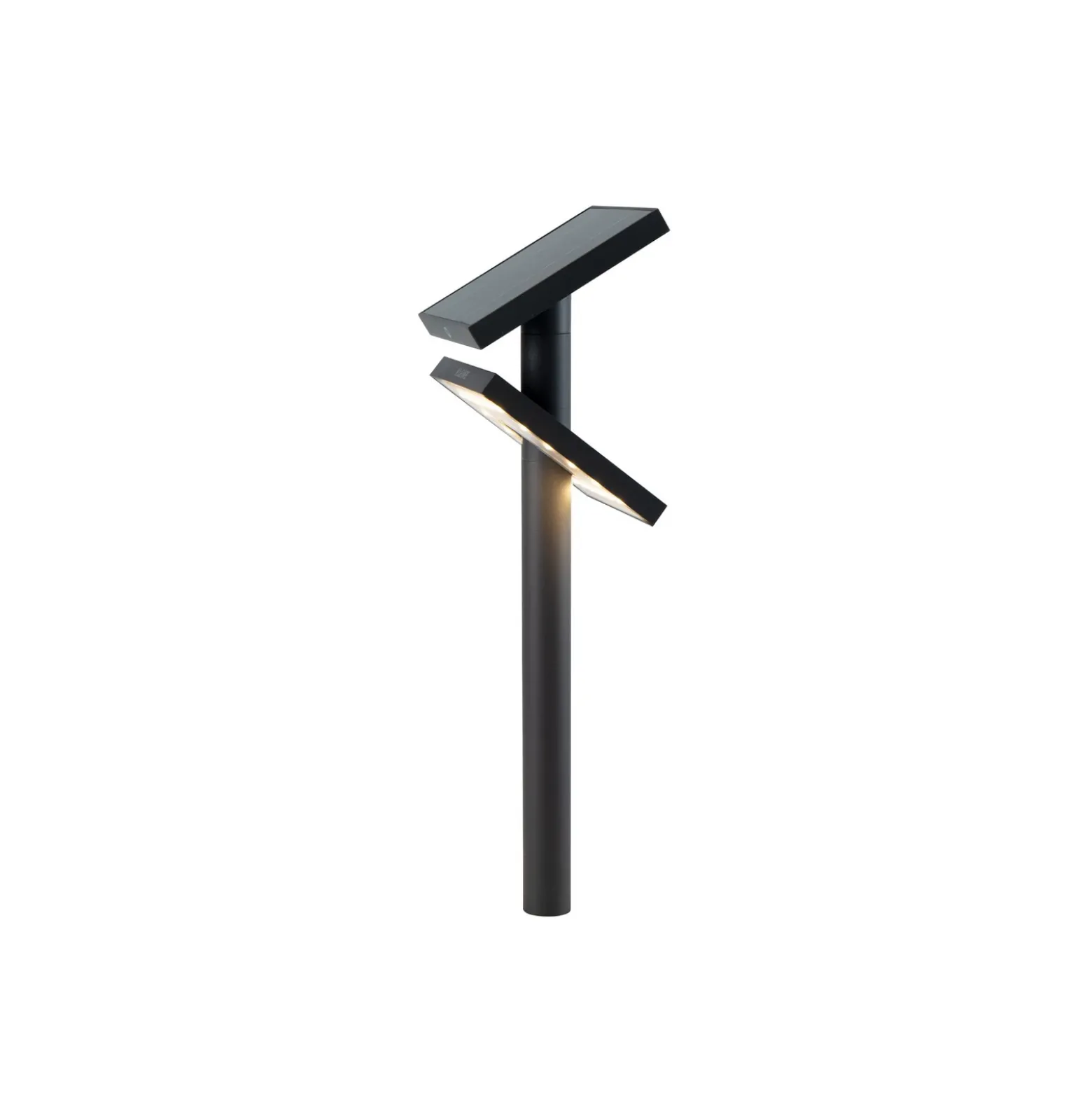 KLEWE Lámpara LED solar HELIOSTEPPER, antracita, piqueta, IP65