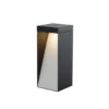KLEWE Lámpara LED solar MILIO SIDE, antracita, 35 cm, aluminio, IP65