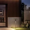 KLEWE Lámpara LED solar PLANET B antracita 160 cm con piqueta IP65