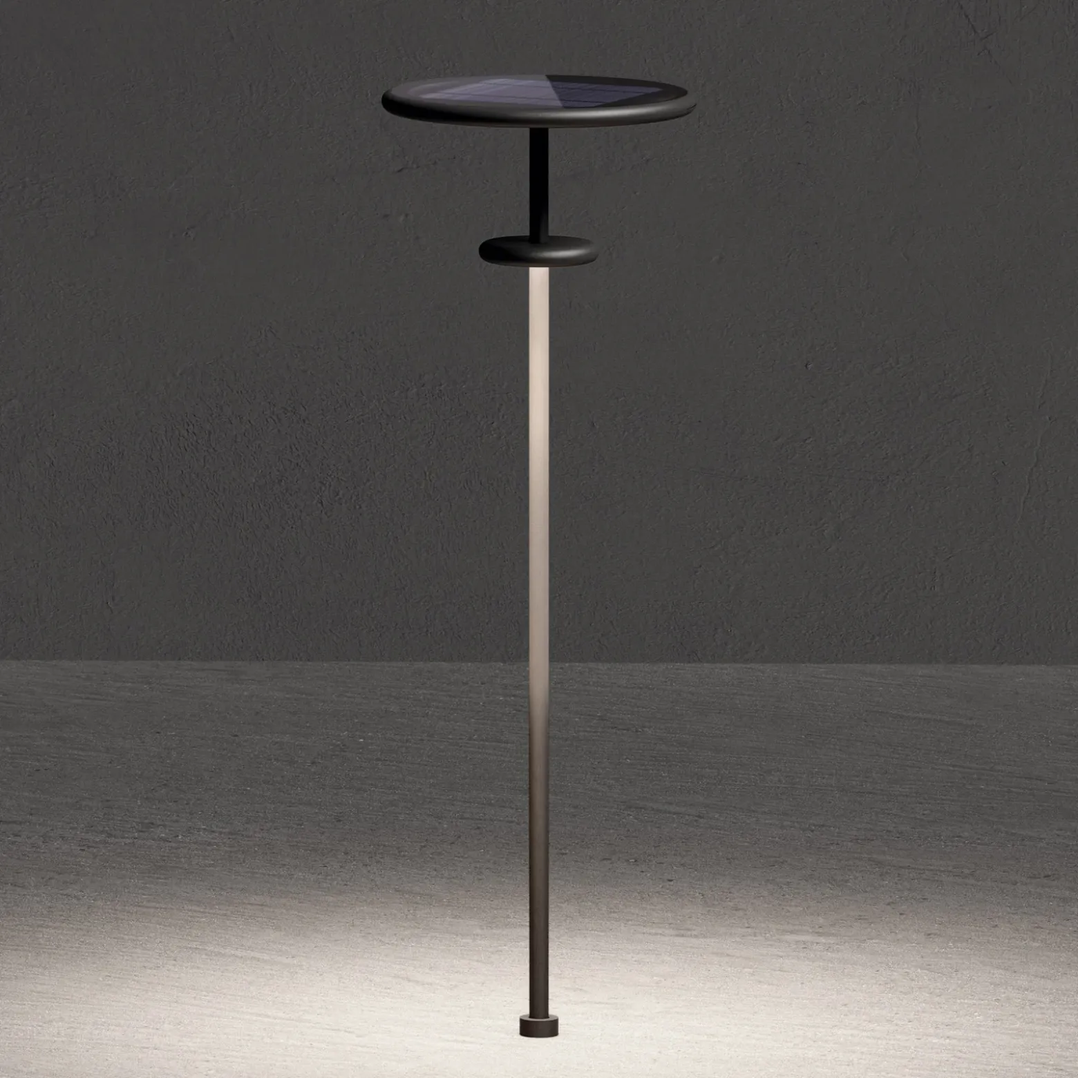 KLEWE Lámpara LED solar PLANET B antracita 160 cm con piqueta IP65