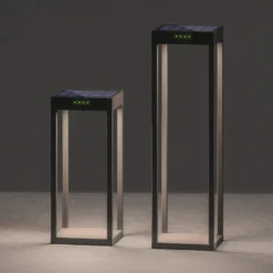 KLEWE Lámpara LED solar RADIA MINI, antracita, 35 cm, aluminio, IP65