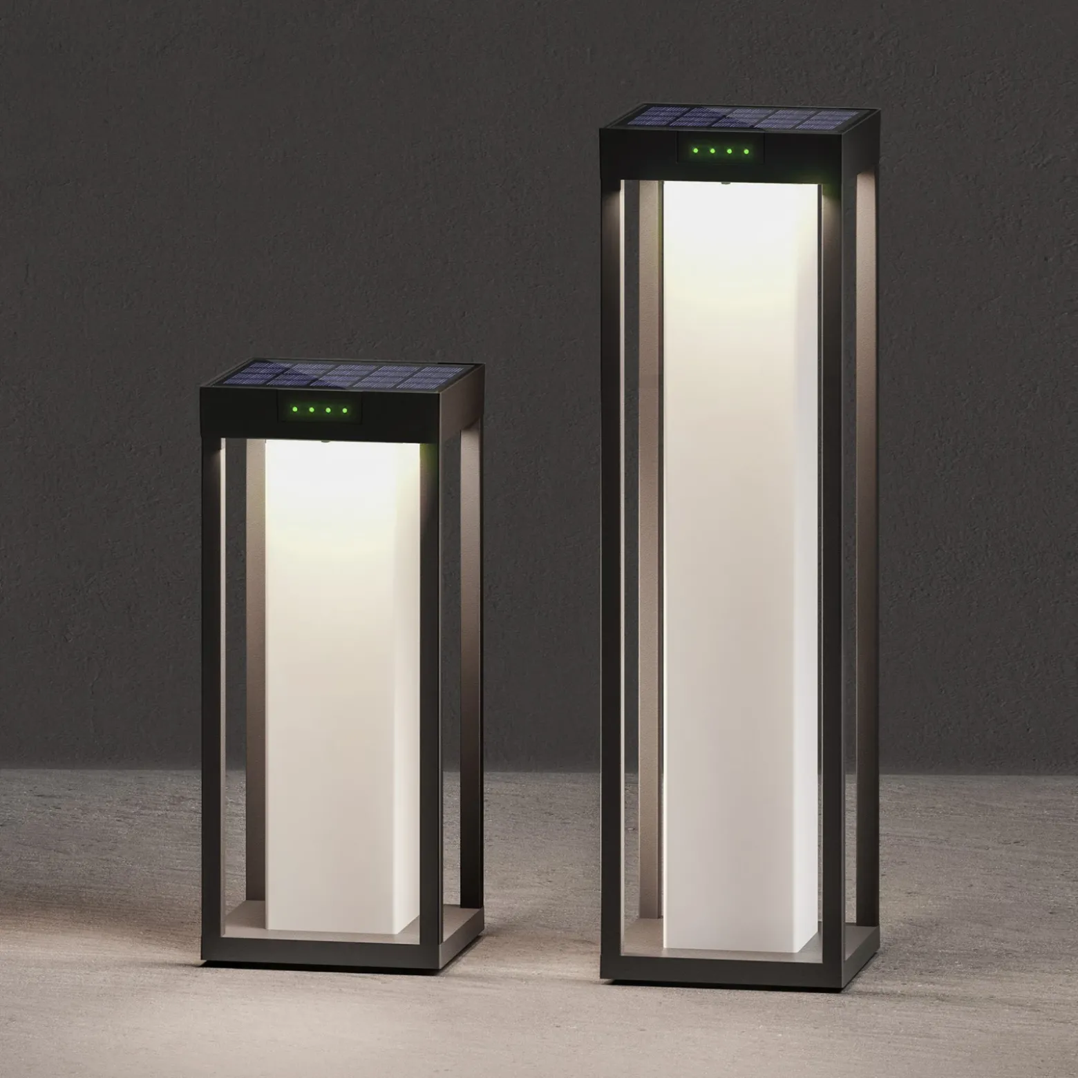 KLEWE Lámpara LED solar RADIA MAXI MOON, antracita, 50 cm, IP65
