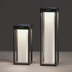KLEWE Lámpara LED solar RADIA MINI MOON, antracita, 35 cm, IP65
