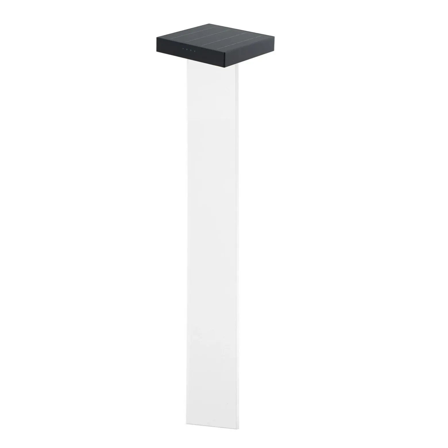 KLEWE Lámpara LED solar Scotty, transparente/antracita, 60 cm, IP65