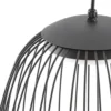 Lampára colgante exterior LED Lucande Richi, negra, Ø 35 cm, atenuable