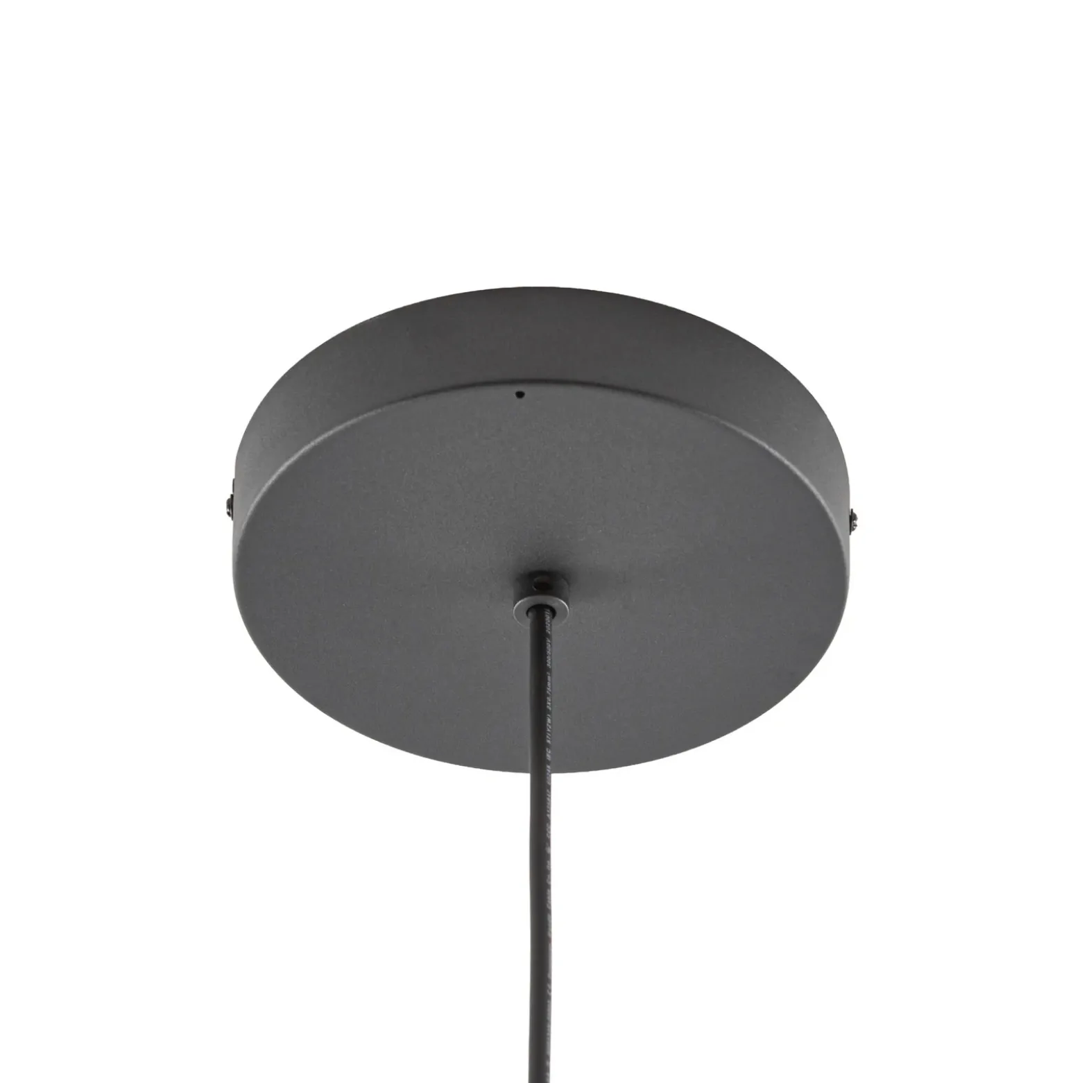 Lampára colgante exterior LED Lucande Richi, negra, Ø 35 cm, atenuable