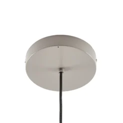 Lampára colgante exterior LED Lucande Korvyn, gris, Ø 50 cm, regulable por pasos