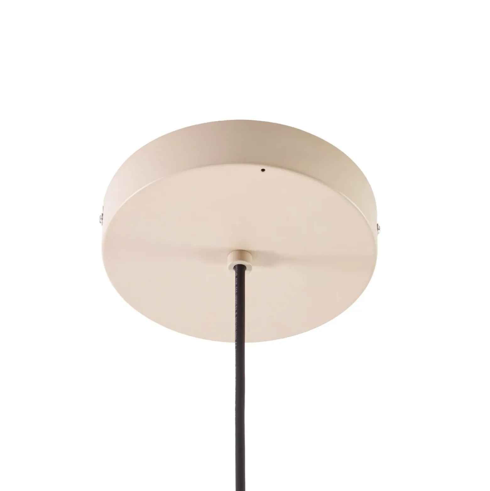 Lampára colgante exterior LED Lucande Richi, beige, Ø 35 cm, atenuable