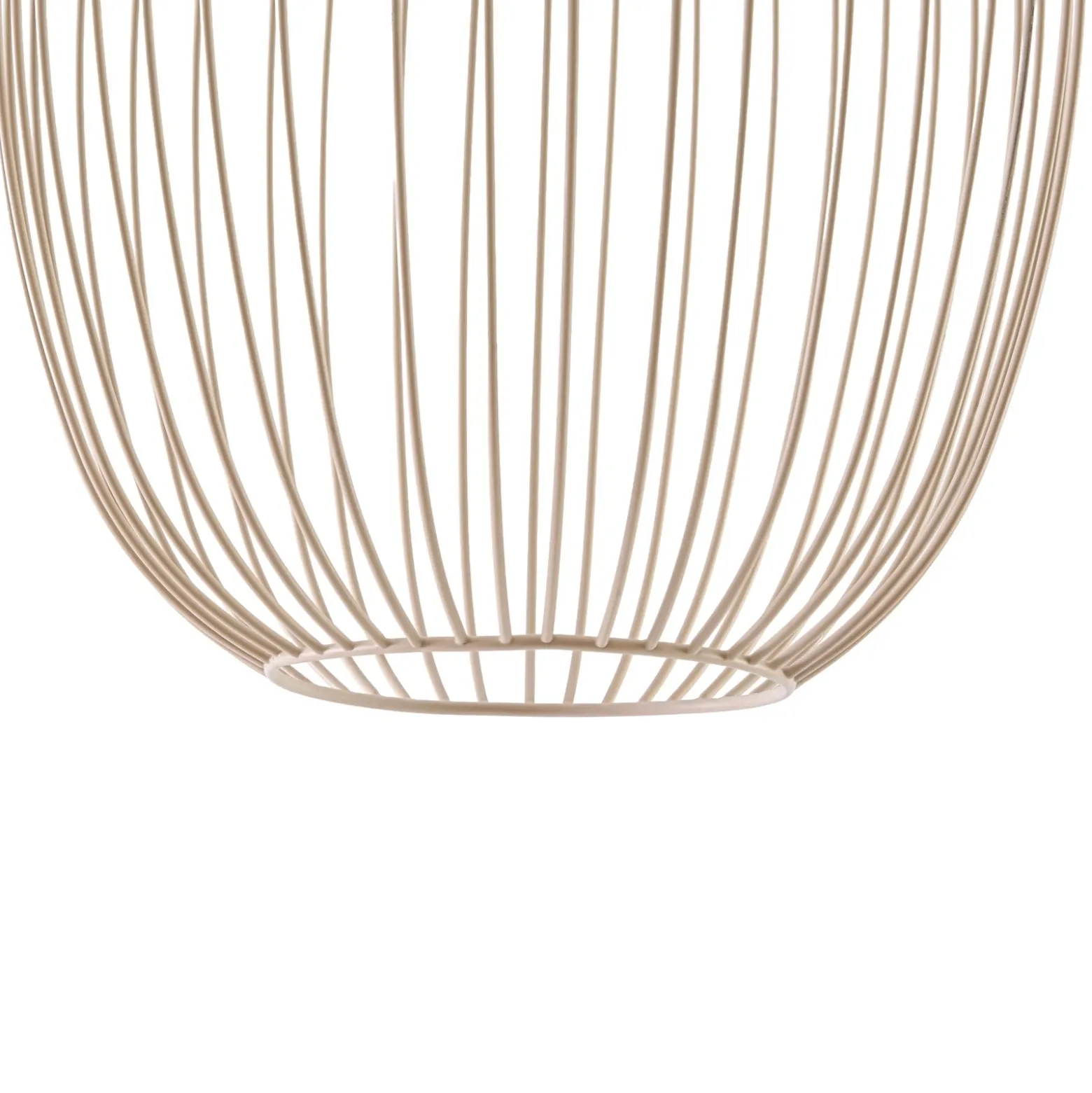 Lampára colgante exterior LED Lucande Richi, beige, Ø 35 cm, atenuable