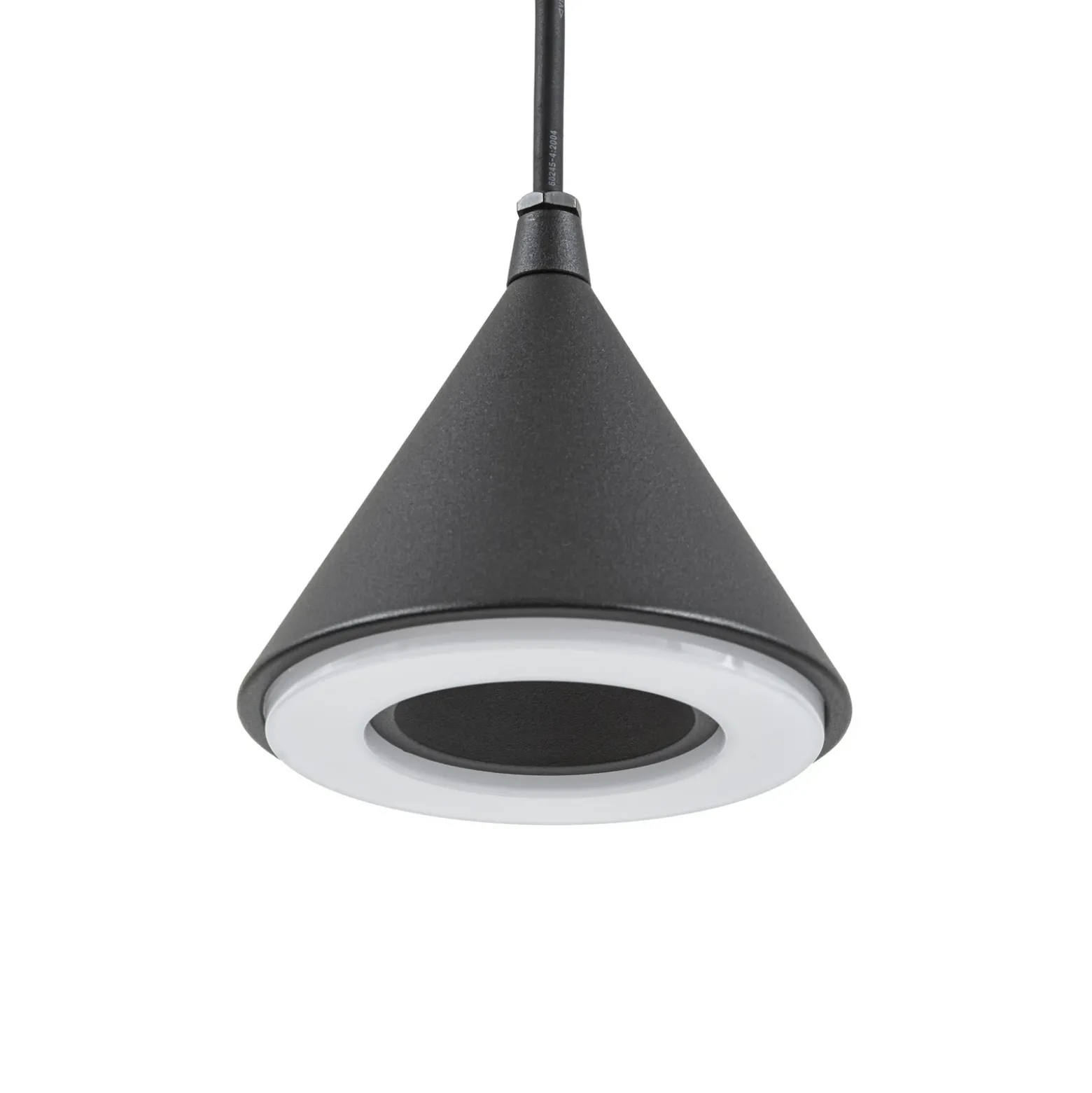 Lampára colgante exterior LED Lindby Soran, Ø 15 cm, negra, IP44