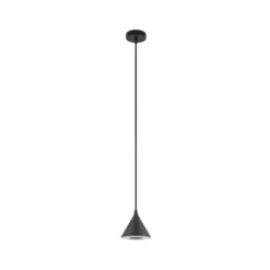 Lampára colgante exterior LED Lindby Soran, Ø 15 cm, negra, IP44