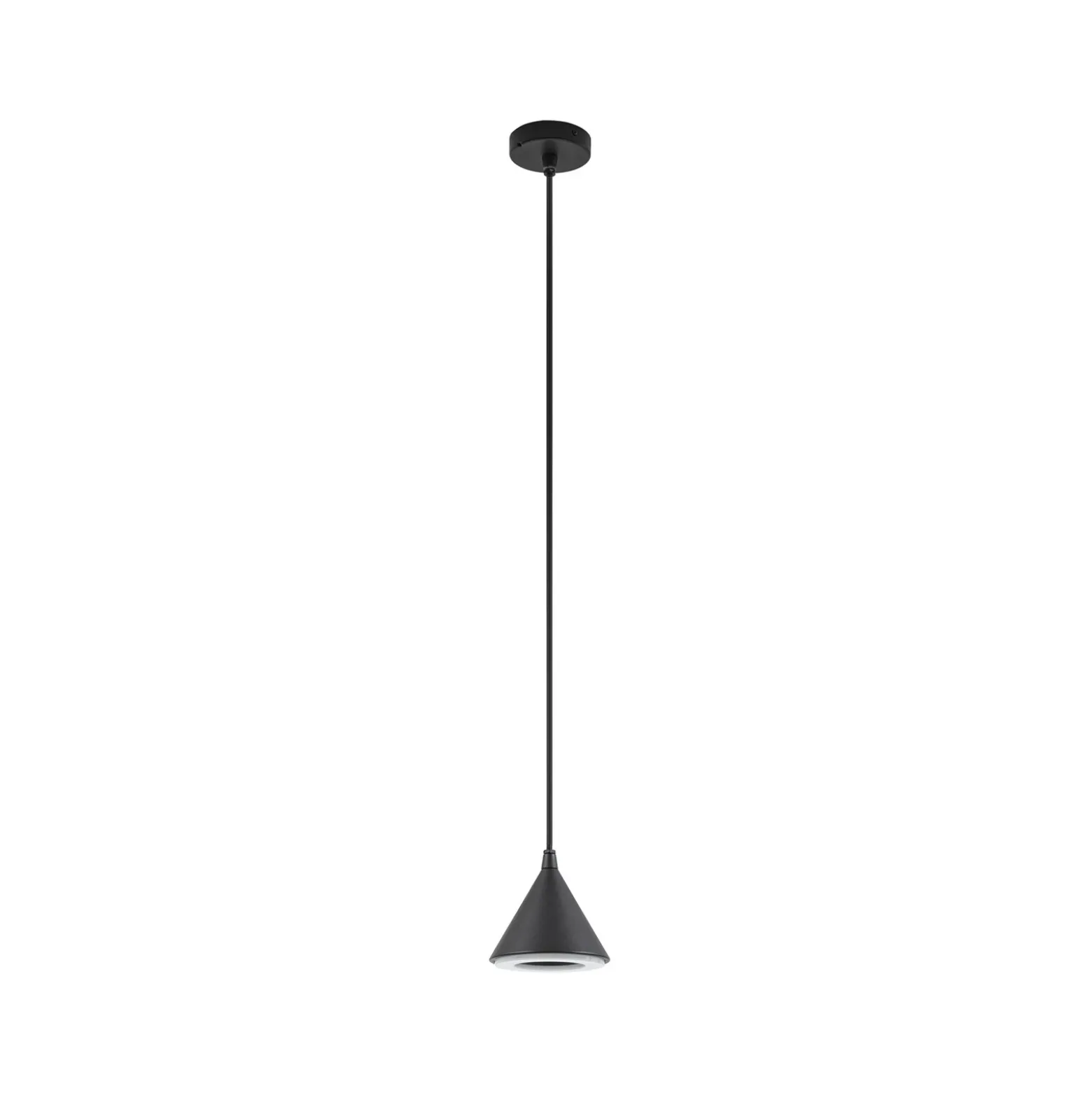 Lampára colgante exterior LED Lindby Soran, Ø 15 cm, negra, IP44