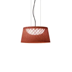 Lampára colgante exterior LED WIND de Vibia, terracota, 30 x 60 cm, 927